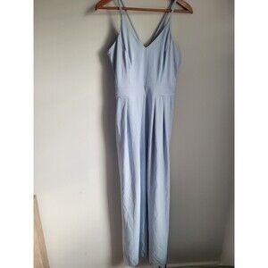 Halara Size M Breezeful Backless Wide Leg Quick Dry Resort Jumpsuit  Blue